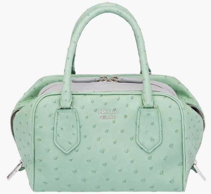 immagine borsa donna autunno-inverno 2015-2016 Prada Pelle Struzzo