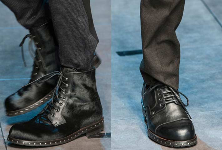 immagine scarpe uomo collezione autunno-inverno 2015-2016 proposte da Dolce & Gabbana