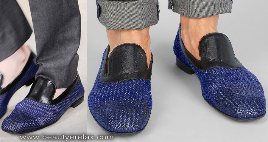 foto slipper outdoor blu da uomo estate 2014 Bottega Veneta